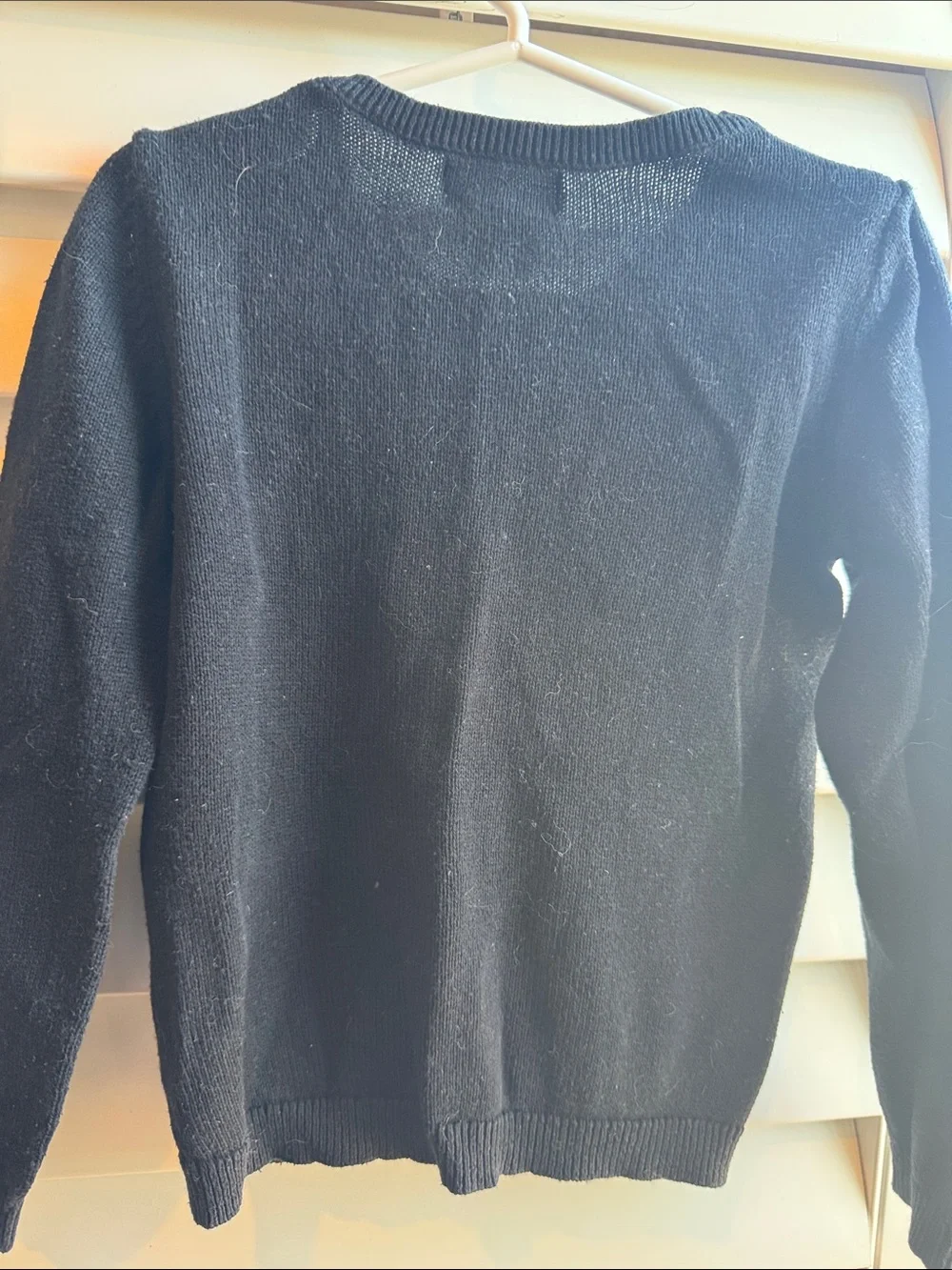Old Navy Black Kids Button-Front Crewneck Cardigan